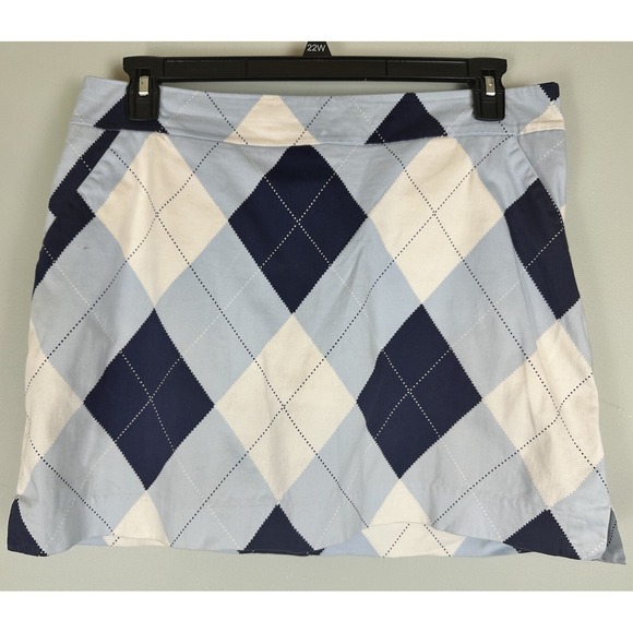 Loudmouth Athletic Golf Skort Skirt Argyle with Pockets Women's Size 12 - Picture 1 of 8